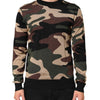 Dolce & Gabbana Multicolor Camouflage Crew Neck Men Pullover Sweater