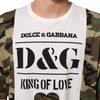 Dolce & Gabbana White Logo Camouflage Crew Neck Men T-shirt