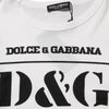 Dolce & Gabbana White Logo Camouflage Crew Neck Men T-shirt