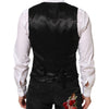Dolce & Gabbana Black Wool Dress Formal Men Waistcoat Vest