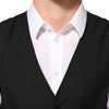 Dolce & Gabbana Black Wool Dress Formal Men Waistcoat Vest