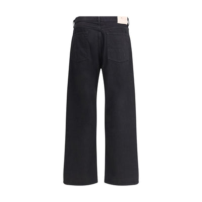 Our Legacy Black Cotton Straight-Leg Jeans