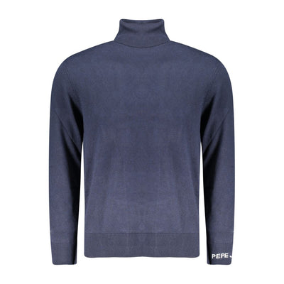 Pepe Jeans Blue Cotton Men Sweater Turtleneck