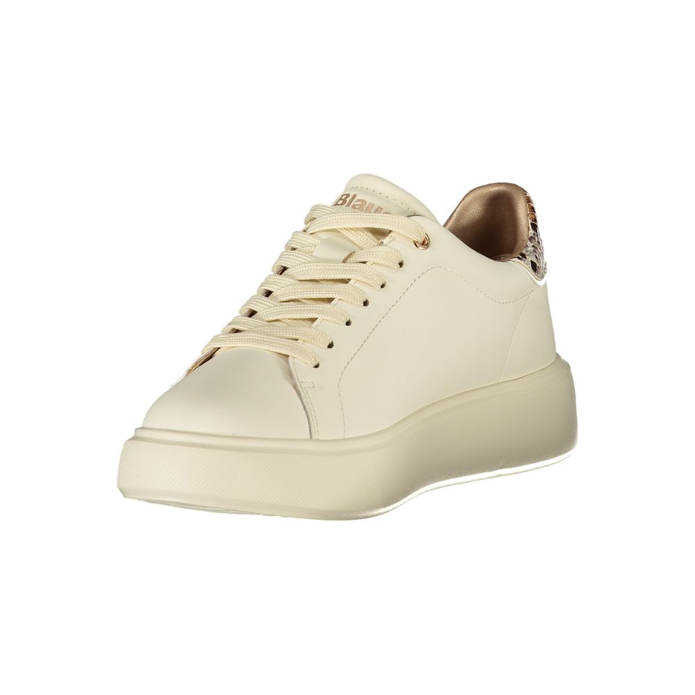 Blauer Beige Leather Women Sneaker