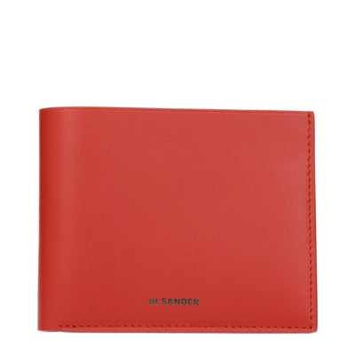 Jil Sander Red Leather Wallet