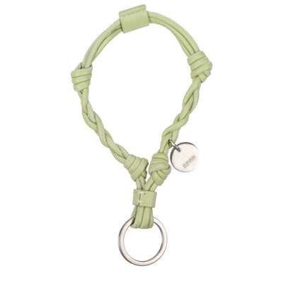 Jil Sander Green Leather Keychain