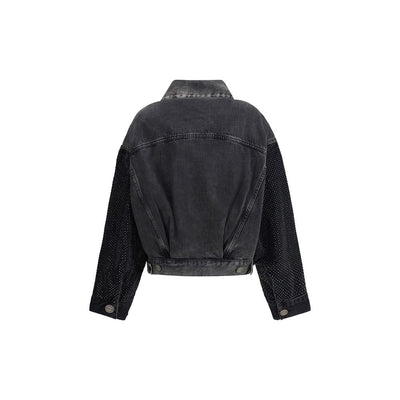 PINKO Gray Cotton Denim Jacket