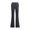 7FOR Schwarze Bootcut-Jeans aus Baumwolle
