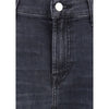 7FOR Schwarze Bootcut-Jeans aus Baumwolle
