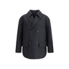 Fendi Gray Fleece Wool Coat