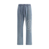 Off-White Blue Cotton Joggers (Workout Pants)