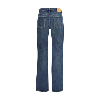 Saint Laurent Jeans aus blauer Baumwolle mit geradem Bein