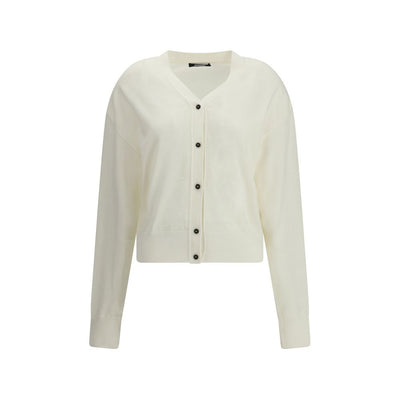 Jacquemus White Merino Wool Cardigan