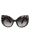 Dolce & Gabbana Black Silver Sequin Butterfly Polarized Sunglasses