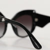Dolce & Gabbana Black Silver Sequin Butterfly Polarized Sunglasses