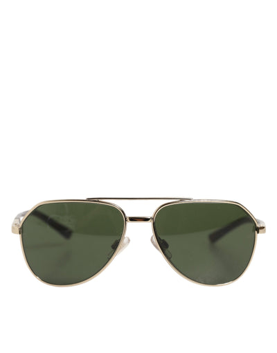 Dolce & Gabbana DG2125 Silver Frame Aviator Shades Eyewear Sunglasses