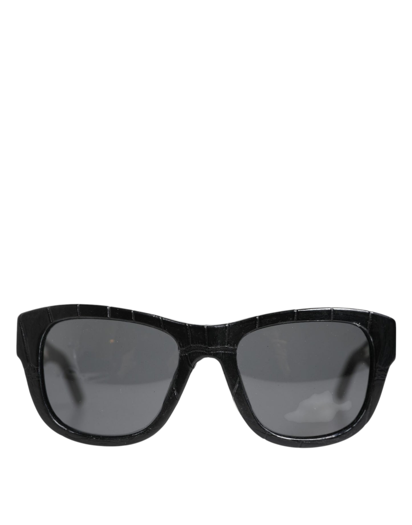 Dolce &amp; Gabbana DG4177 Sonnenbrille mit schwarzem Lederrahmen und getönten Gläsern