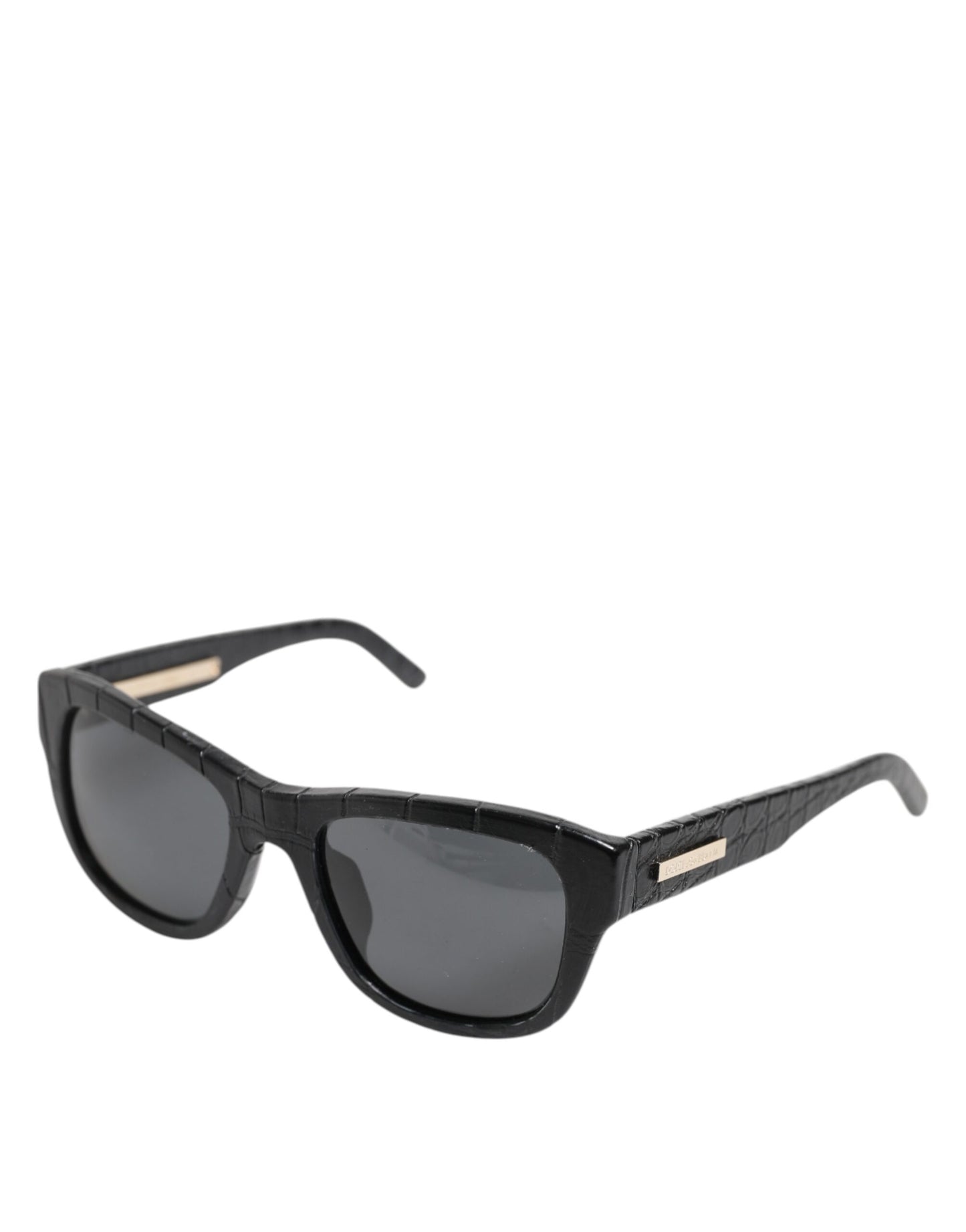 Dolce &amp; Gabbana DG4177 Sonnenbrille mit schwarzem Lederrahmen und getönten Gläsern