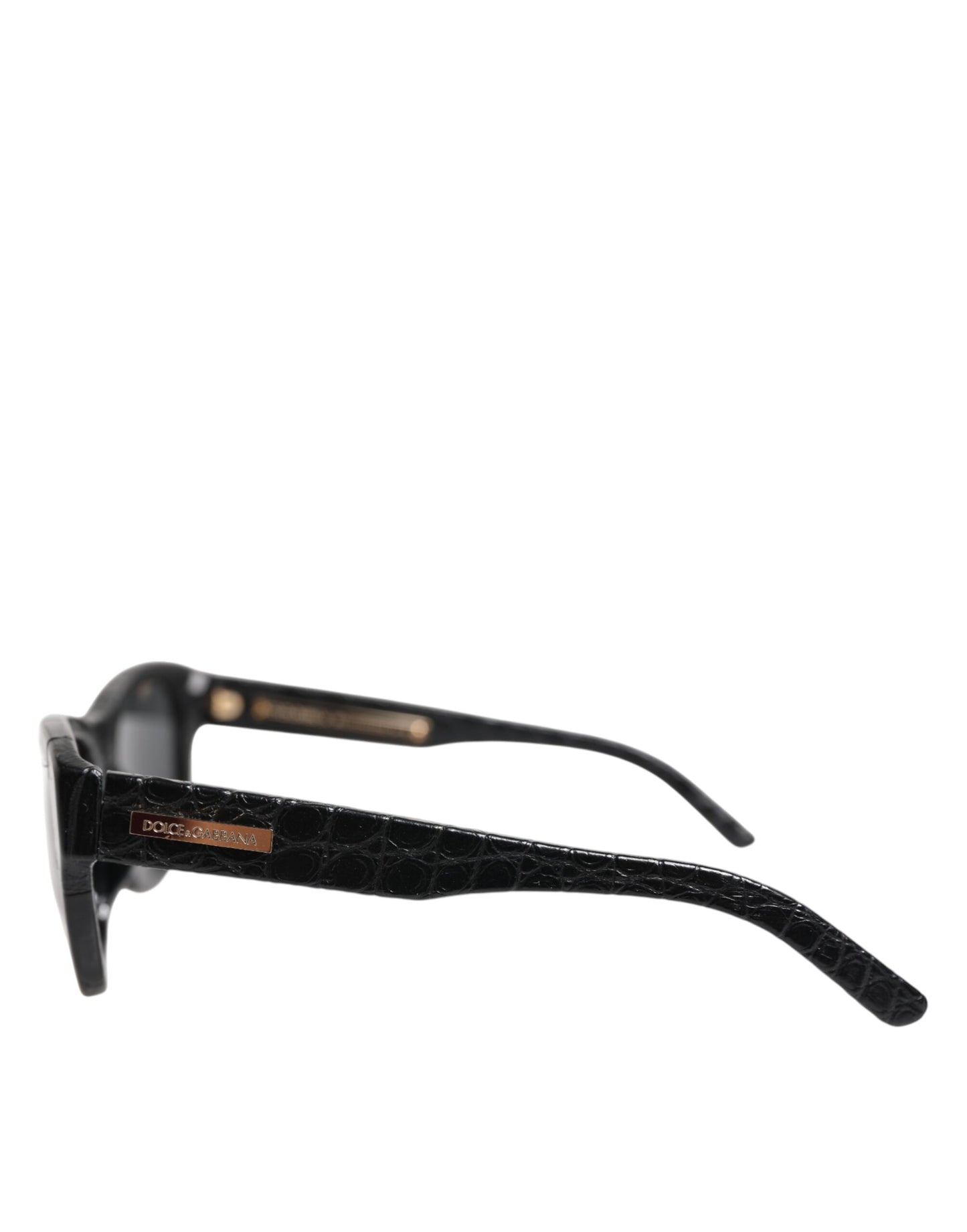 Dolce &amp; Gabbana DG4177 Sonnenbrille mit schwarzem Lederrahmen und getönten Gläsern