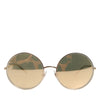 Dolce & Gabbana Gold Metal Round Shades Eyewear Sunglasses