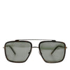 Dolce & Gabbana Silver Metal Frame Polarized Navigator Sunglasses