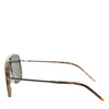 Dolce & Gabbana Silver Metal Frame Polarized Navigator Sunglasses