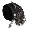 Dolce & Gabbana Black Safety Pins Silk Adjustable Necktie Accessory Tie