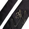 Dolce & Gabbana Black Safety Pins Silk Adjustable Necktie Accessory Tie