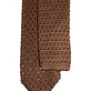 Dolce & Gabbana Brown 100% Silk Adjustable Necktie Men Accessory Tie