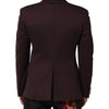 Dolce & Gabbana Maroon Cotton 2 Buttons Suit Jacket Blazer