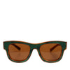 Dolce & Gabbana DG4391 Green Brown Acetate Square Frame Unisex Sunglasses
