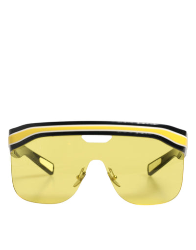 Dolce & Gabbana DG6162 Shield Black Yellow White Polyamide Sunglasses