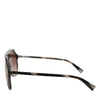 Dolce & Gabbana Modified Aviator Striped Brown Acetate Gradient Sunglasses