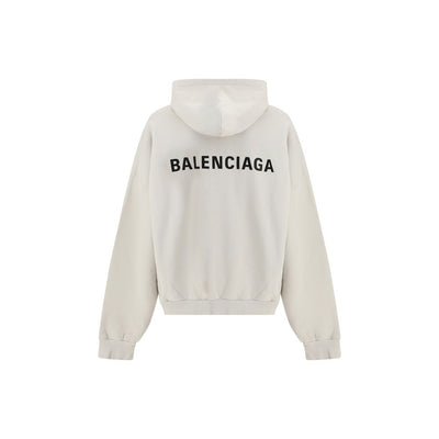 Balenciaga White Cotton Sweatshirt