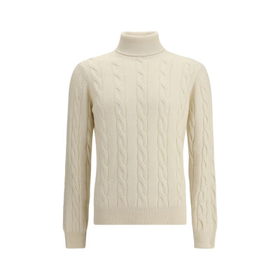 Aragona Cashmere White Cashmere Turtleneck