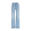 Saint Laurent hellblaue Baumwolljeans mit geradem Bein
