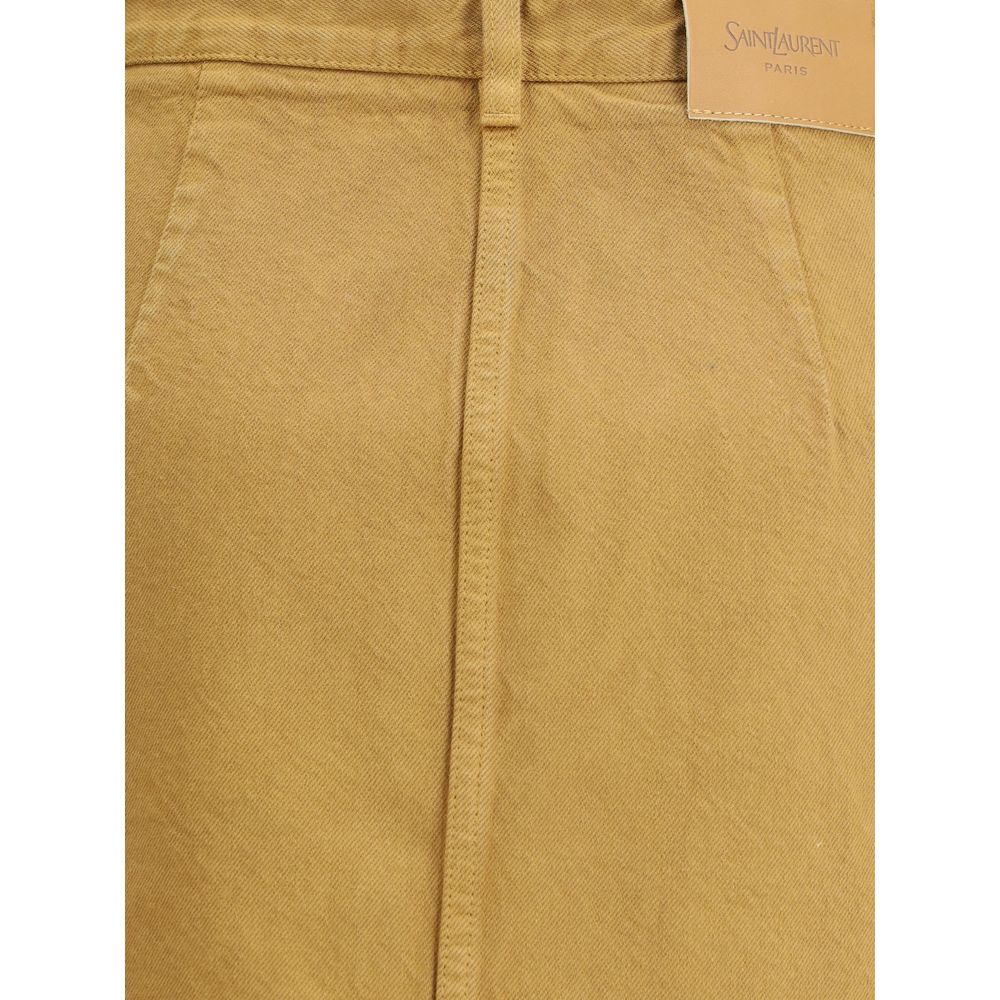 Saint Laurent beige Jeansrock