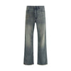 Balenciaga Blue Cotton Relaxed Fit Jeans