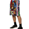 Dolce & Gabbana Multicolor Captain Sicily Men Bermuda Shorts