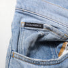 Dolce & Gabbana Blue Cotton Distressed Slim Fit Denim Jeans