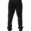 Dolce & Gabbana Black Wool Formal Dress Men Trouser Pants