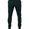 Dolce & Gabbana Green Cotton Formal Dress Men Trouser Pants