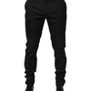 Dolce & Gabbana Black Cotton Formal Dress Men Trouser Pants