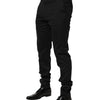 Dolce & Gabbana Black Cotton Formal Dress Men Trouser Pants