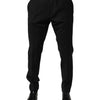 Dolce & Gabbana Black Wool Formal Dress Men Trouser Pants