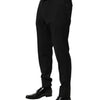 Dolce & Gabbana Black Wool Formal Dress Men Trouser Pants