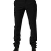 Dolce & Gabbana Black Wool Formal Dress Men Trouser Pants