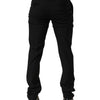 Dolce & Gabbana Black Wool Formal Dress Men Trouser Pants