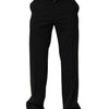 Dolce & Gabbana Black Wool Formal Dress Men Trouser Pants