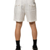 Dolce & Gabbana White Cotton Mid Waist Men Bermuda Shorts